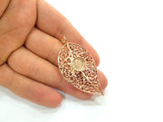 Rose Gold Pendant Blank Base Setting Necklace Blank Mountings Rose Gold Plated Brass (10 mm Blank ) G6450