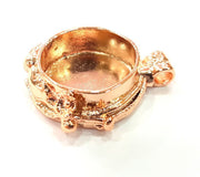 Rose Gold Pendant Blank Base Setting Necklace Blank Mountings Rose Gold Plated Brass (20 mm Blank ) G6474
