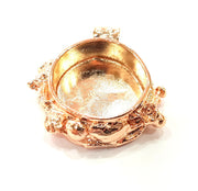 Rose Gold Pendant Blank Base Setting Necklace Blank Mountings Rose Gold Plated Brass (20 mm Blank ) G6474