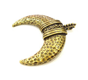 Moon Pendant Antique Bronze Pendant Horn Pendant(79x35mm) G7141