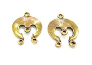 4 Antique Bronze Pendant Connector (31x22mm) G7142