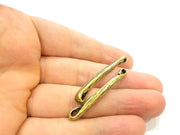 4 Antique Bronze Pendant Connector (43x5mm) G17064