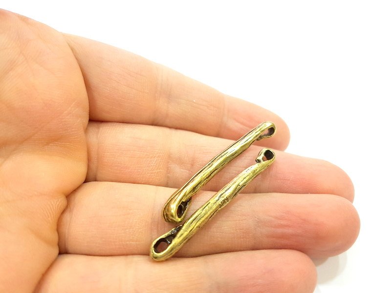 4 Antique Bronze Pendant Connector (43x5mm) G17064