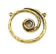 2 Antique Bronze Pendant Antique Bronze Circle Round Pendant  (35mm) G7153