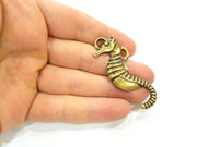 2 Sea Horse Pendant  Antique Bronze Pendant Antique Bronze Pendant (59x23mm) G7155