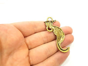 2 Sea Horse Pendant  Antique Bronze Pendant Antique Bronze Pendant (59x23mm) G7155