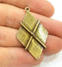 Shield Pendant 2 Antique Bronze Pendant (43x25mm) G7158