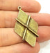 Shield Pendant 2 Antique Bronze Pendant (43x25mm) G7158