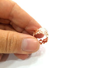 Rose Gold Ring Blank Base Bezel Settings Cabochon Base Mountings Adjustable (10 mm blank) G6498