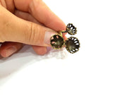 Antique Bronze Ring Blank Base Bezel Settings Cabochon Base Mountings Adjustable  (10mm,12mm,14mm blank ) Antique Bronze Plated Brass G6514