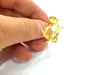 Gold Ring Blank Ring Settings Ring Bezel Base Cabochon Mountings Adjustable  (10mm blank ) Gold Plated Brass G6519