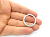 5 Silver Circle Connector Findings Antique Silver Plated Circle  (29 mm)  G6524