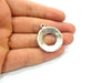 4 Silver Charms Antique Silver Plated Charms (30mm)  G6543