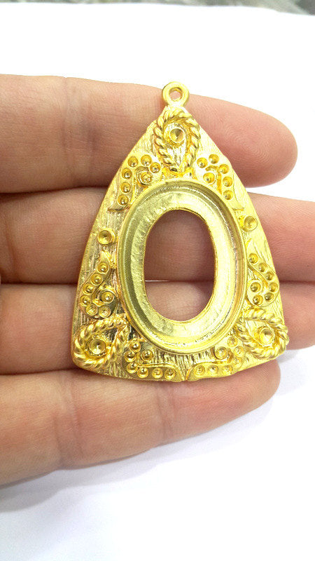 Gold Plated  Pendants Blank (56x42mm)  G6190