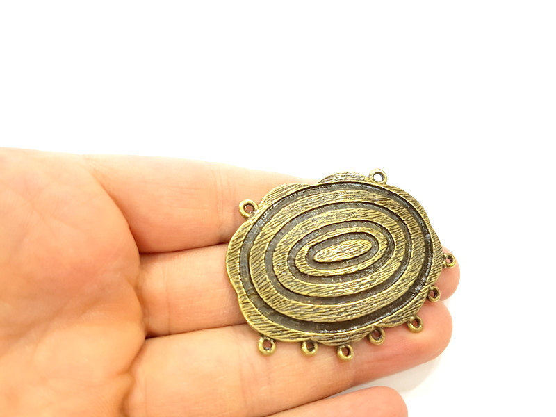 Antique Bronze Pendant Antique Bronze Medallion Pendant (55x43mm) G7169