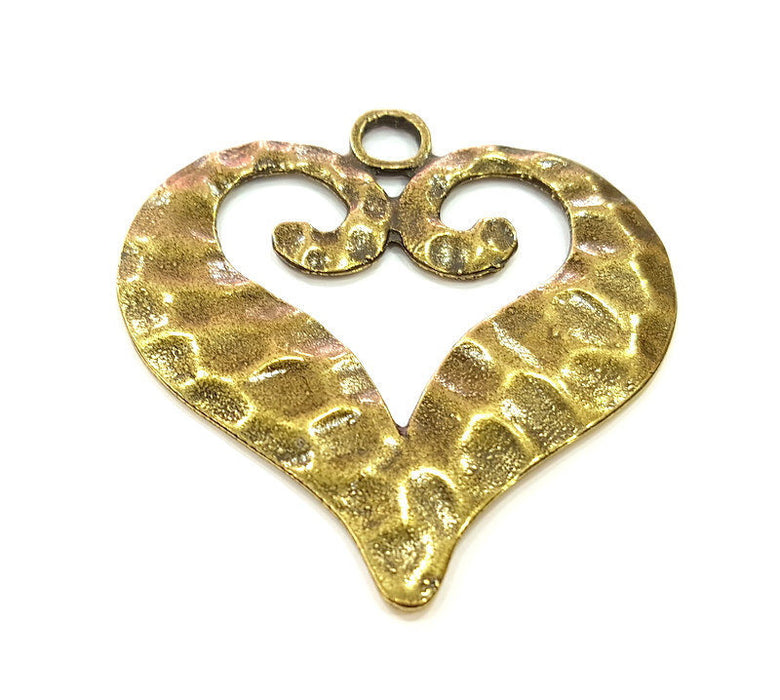 Antique Bronze Pendant Antique Bronze Heart Pendant (62x58mm) G15398