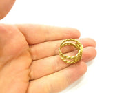 Raw Brass Ring Blank Bezel Settings Cabochon Base Mountings Adjustable (15mm blank ) G15621