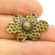 4 Antique Bronze Pendant Connector (30x20mm) G7178