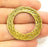 2 Antique Bronze Pendant Antique Bronze Circle Round Pendant  (38mm) G7187