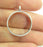 5 pcs Silver Pendant Bezel Base Setting Necklace Blank Mountings Antique Silver Plated Brass (20 mm blank) G6564