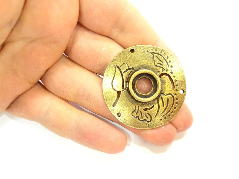 Antique Bronze Pendant Antique Bronze Medallion Pendant (43mm) G7190