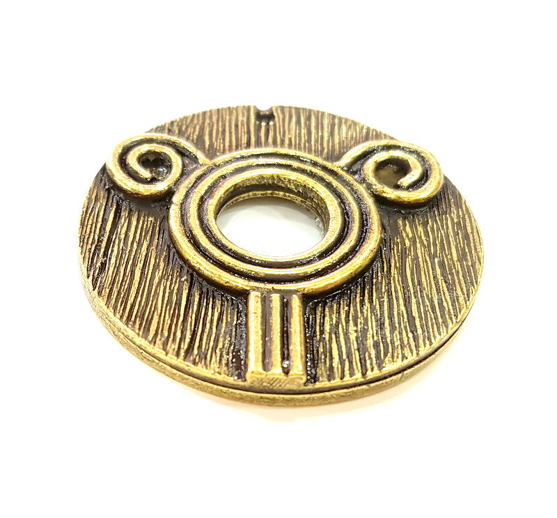 2 Antique Bronze Charms Antique Bronze Plated Charms  (40mm) G7193