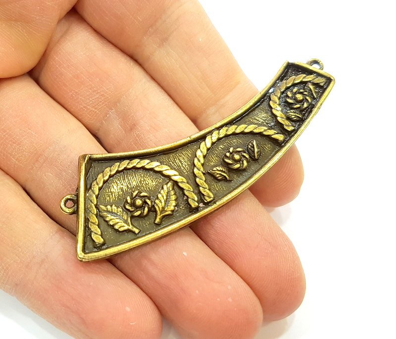 Antique Bronze Pendant Connector (68x22mm) G7199