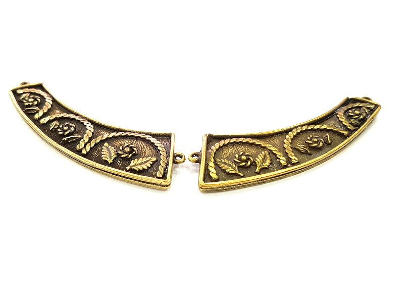 Necklace Set Antique Bronze Collar Necklace Pendant Connector 2 Piece Findings G7198