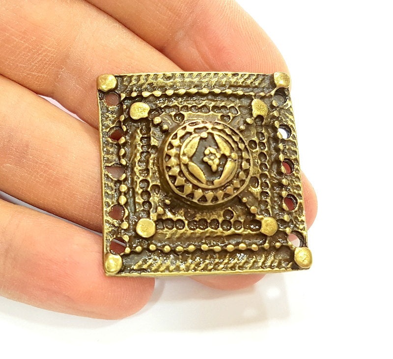 Antique Bronze Pendant Connector (37mm) G8411