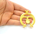 Gold Pendant Blank Gold Plated Pendant (62x53mm)  G7215