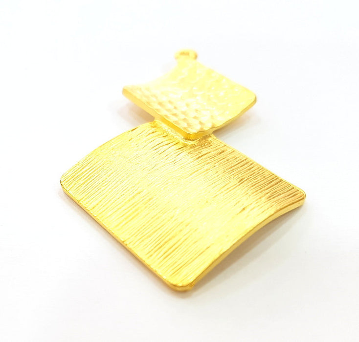 2 Gold Pendant Gold Plated Pendant (55x36mm)  G7216