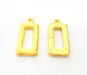 2 Gold Pendant Gold Plated Pendant (24x11mm)  G7236