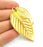 Gold Pendant Gold Plated Leaf Pendant (62x39mm)  G7239