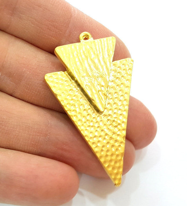 Gold Pendant Gold Plated Triangle Pendant (48x30mm)  G7240