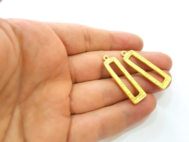 10 Pcs Gold Pendant Gold Plated Pendant (38x11mm)  G7249