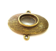2 Antique Bronze Pendant Antique Bronze Medallion Pendant (33x28mm) G7173