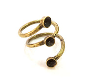Antique Bronze Ring Blank Base Bezel Settings Cabochon Base Mountings Adjustable  (5mm blank ) Antique Bronze Plated Brass G7258