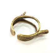 Antique Bronze Ring Blank Base Bezel Settings Cabochon Base Mountings Adjustable  Antique Bronze Plated Brass G7259