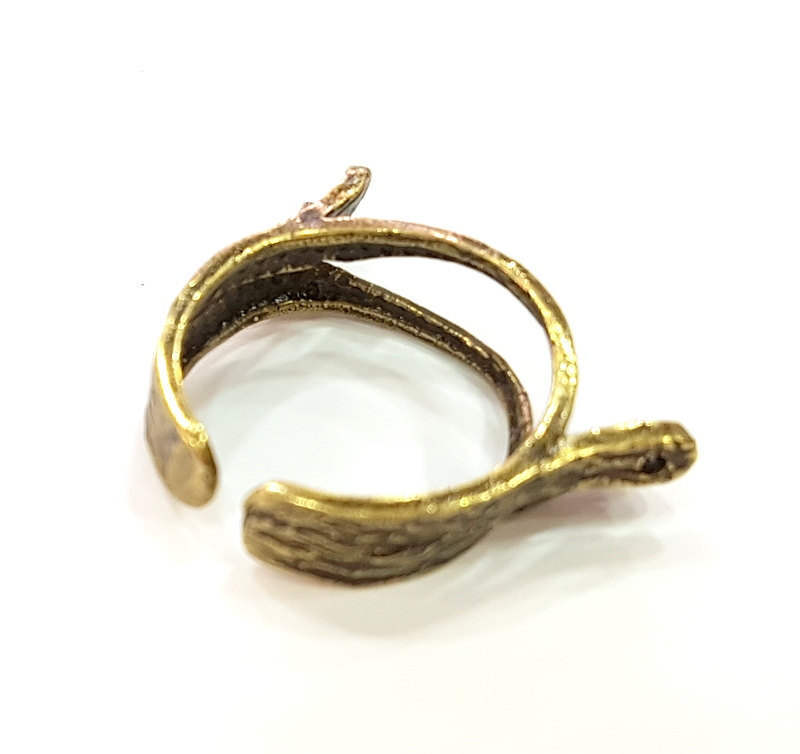 Antique Bronze Ring Blank Base Bezel Settings Cabochon Base Mountings Adjustable  Antique Bronze Plated Brass G7259
