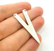 4 Silver Charms Antique Silver Charms (47x22mm)  G7270