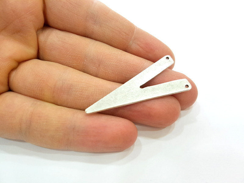 4 Silver Charms Antique Silver Charms (47x22mm)  G7270