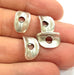 10 Pcs Antique Silver Plated Round Connector Charms (15x10mm)  G6590