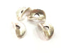 10 Pcs Antique Silver Plated Round Connector Charms (15x10mm)  G6590