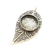 Silver Pendant Blank Bezel Base Setting Necklace Blank Mountings Antique Silver Plated Brass (20mm blank) G16516