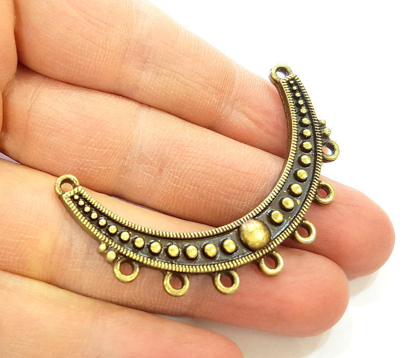 Antique Bronze Pendant Connector (55x33mm) G7279