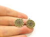 10 Flower Charm Antique Bronze Charm (18mm) G11759