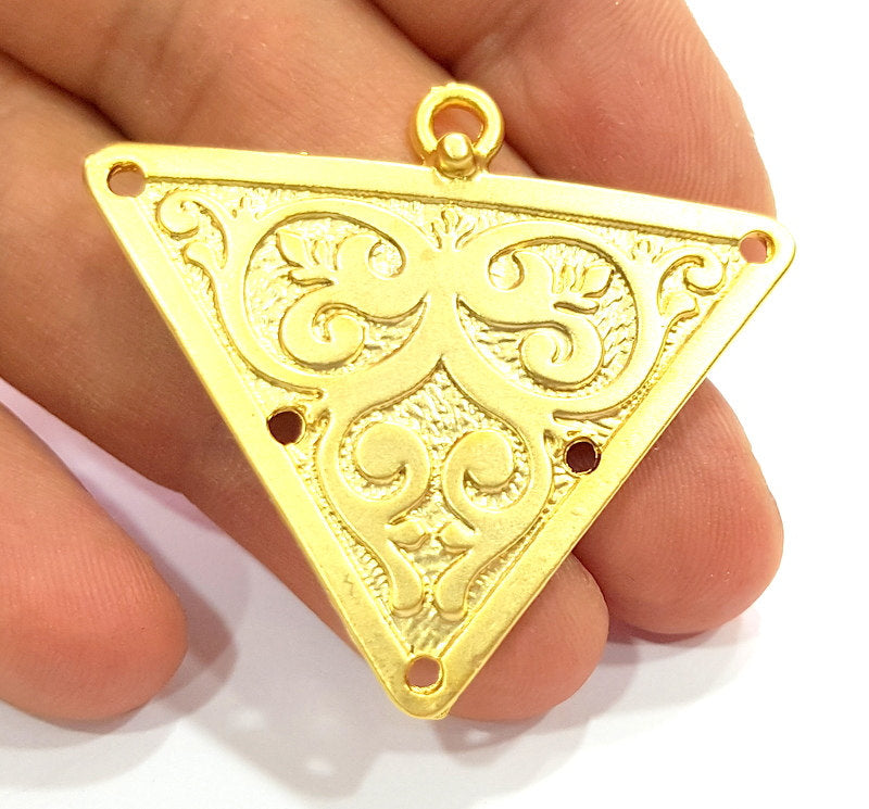 Gold Pendant Triangle Pendants Gold Plated Pendant (45x40mm)  G6593