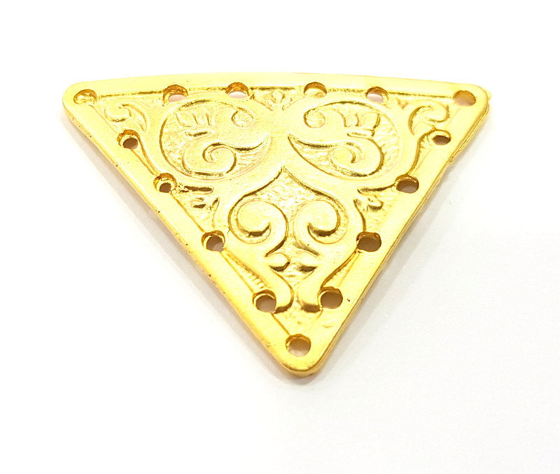 Gold Pendant Triangle Pendants Gold Plated Pendant (45x35mm)  G14430