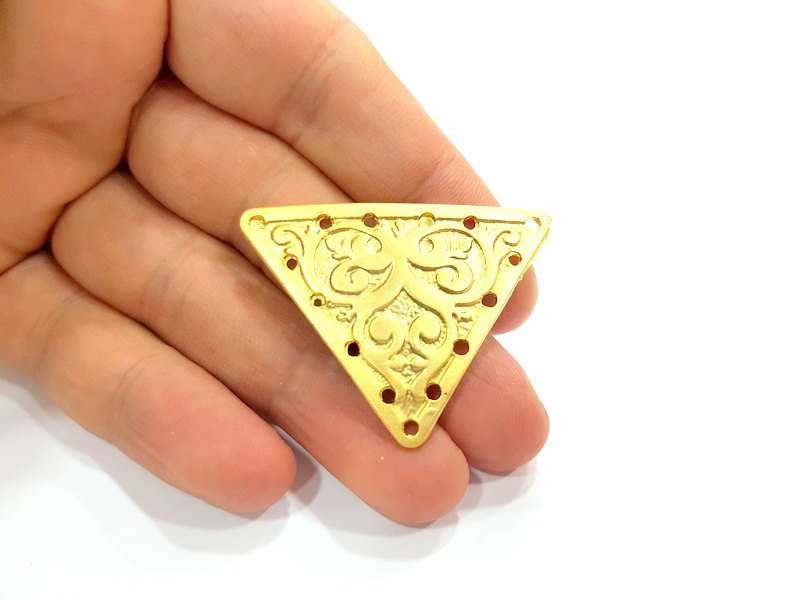 Gold Pendant Triangle Pendants Gold Plated Pendant (45x35mm)  G14430