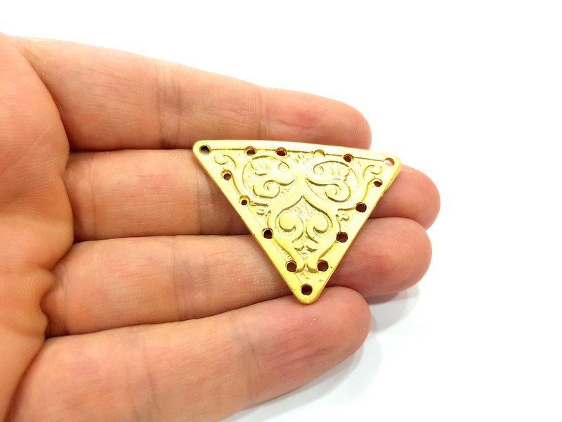 Gold Pendant Triangle Pendants Gold Plated Pendant (45x35mm)  G14430